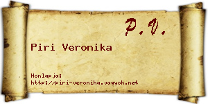 Piri Veronika névjegykártya